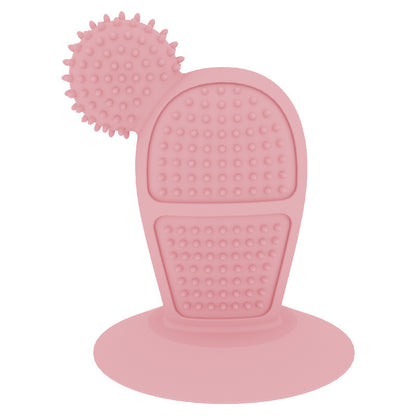 Dog chew toy shaped like a cactus. pink colour. Teeth Cleaning Bobbles For Healthy Chewing