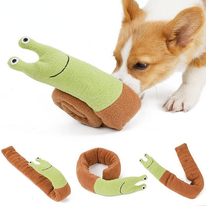 Adorable Corgi playing with The Franklin sniff toy for dogs